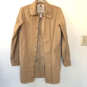Lucky Brand Khaki Utility Trench Coat